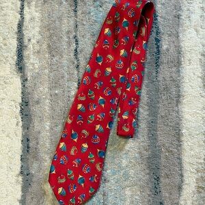 Vintage Claybrooke Holiday Tie Colorful Ornaments 100% silk